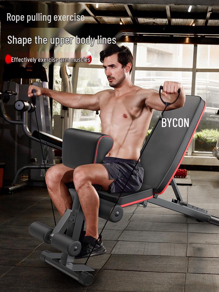 Foldable Multifunctional Dumbbell Bench Press with Fly Bird Feature - Home Fitness Equipment