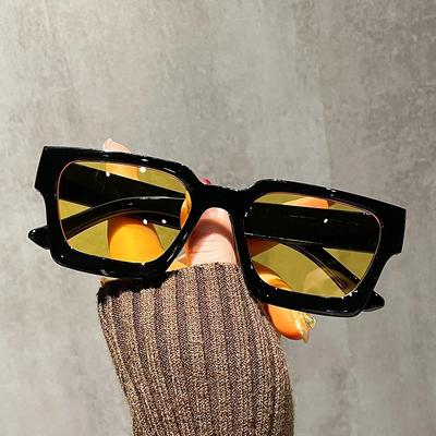 Retro Sunglasses Men Women Popular Square Oval Sun Glasses Ladies Black Eyeglasses Driver Goggles Uv400