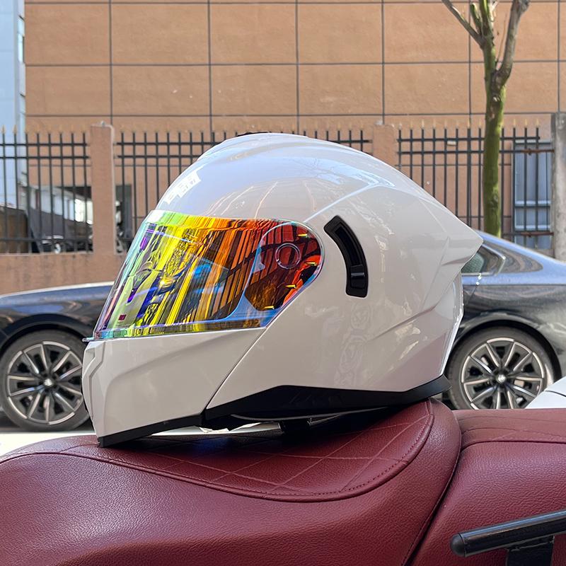 2025 Orz motorcycle helmet, men's and women's reversible helmet, motorcycle half full helmet, cool street bike all year round