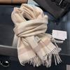 Sciarpa in lana pashmina 100% cashmere invernale per donna, scialli e stole spessi e caldi, sciarpa da donna con nappe e sciarpa