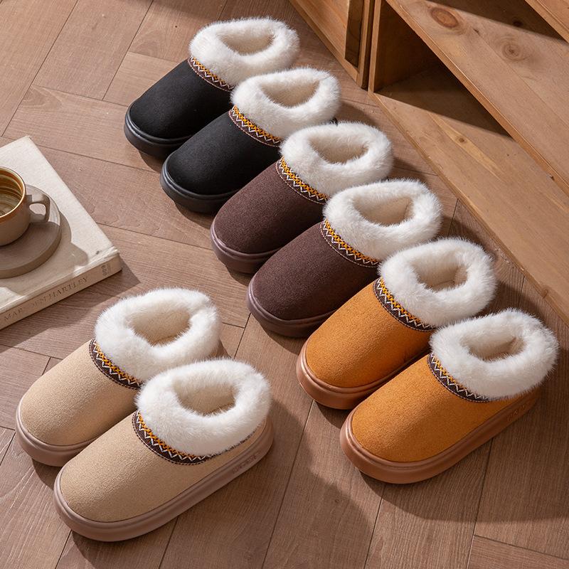 Women's Indoor Anti Slip and Warm Plush Warm Slippers