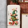 Christmas Elf Dwarf Christmas Tree Refrigerator Magnet for Home Cabinet Door Decorative Sticker