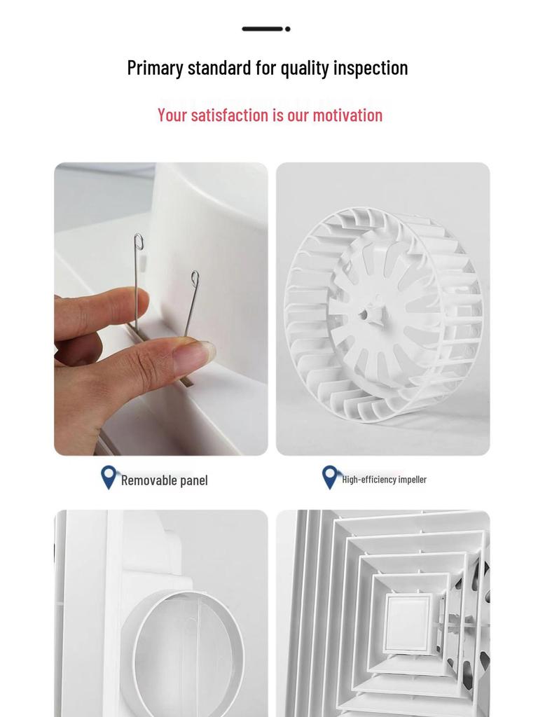 Ceiling-Mounted Silent Ventilation Fan for Kitchen and Bathroom