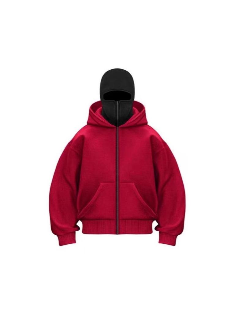 Men's Fleece Hoodie with Double Hood Design - European Size Loose Fit