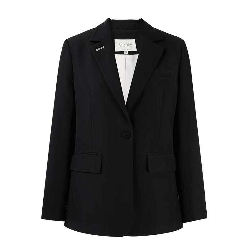 

Qiushui Yiren Women s Elegant Lapel Blazer M