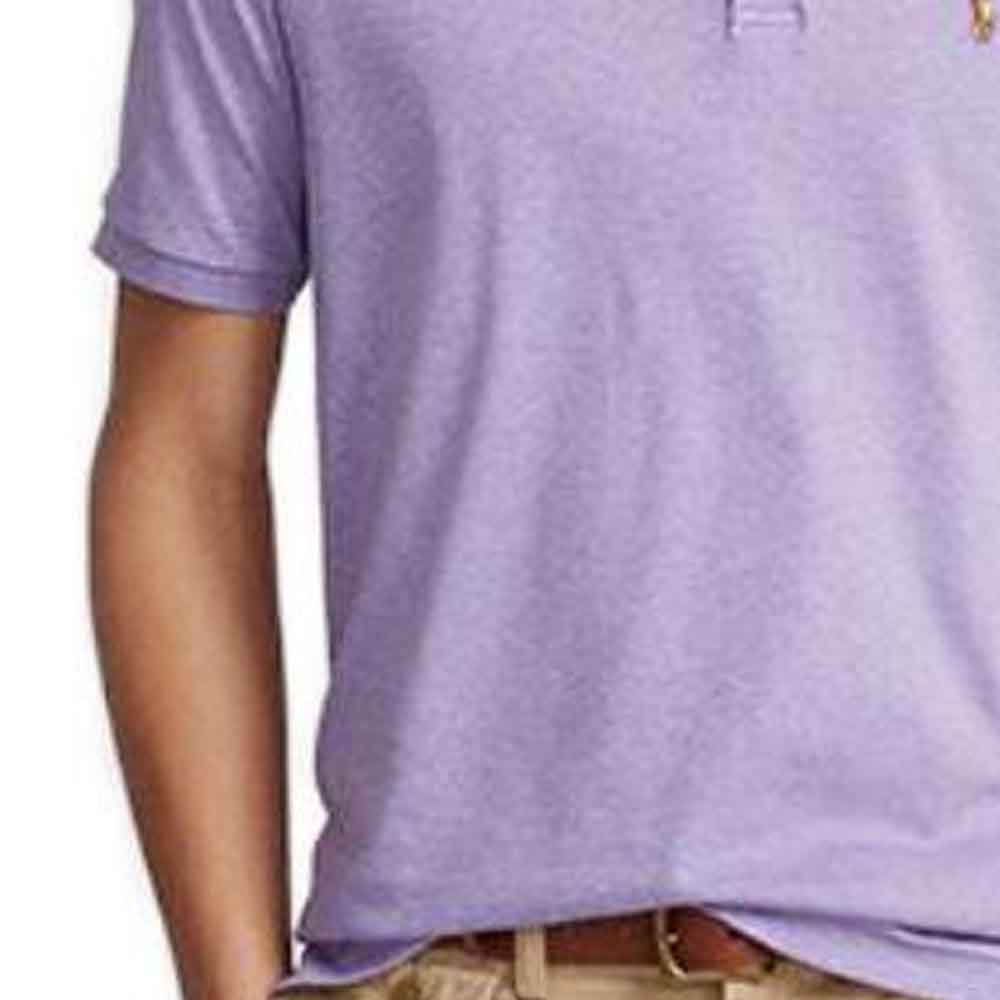 Polo Ralph Lauren SS23 Solid Color Short Sleeve Polo Shirt Men tops Purple 710870645-010