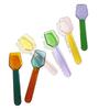 Cute Style Colorful Glass Dessert Spoon Heat Cold Resistance Ins Style Ice Cream Spoon Short Handle Coffee Spoon Ice Cream