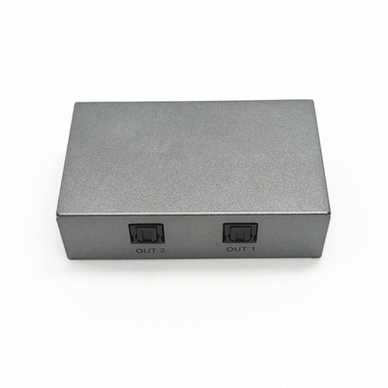 Optical Audios Toslinks Splitter Digital Optical Splitter Support Multiple Formats for Home Theater Gaming Consoles