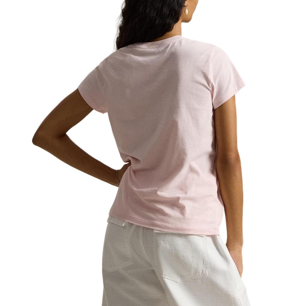 Polo Ralph Lauren Maglietta a maniche corte girocollo in cotone tinta unita Classica Donna tops 211B14605-014