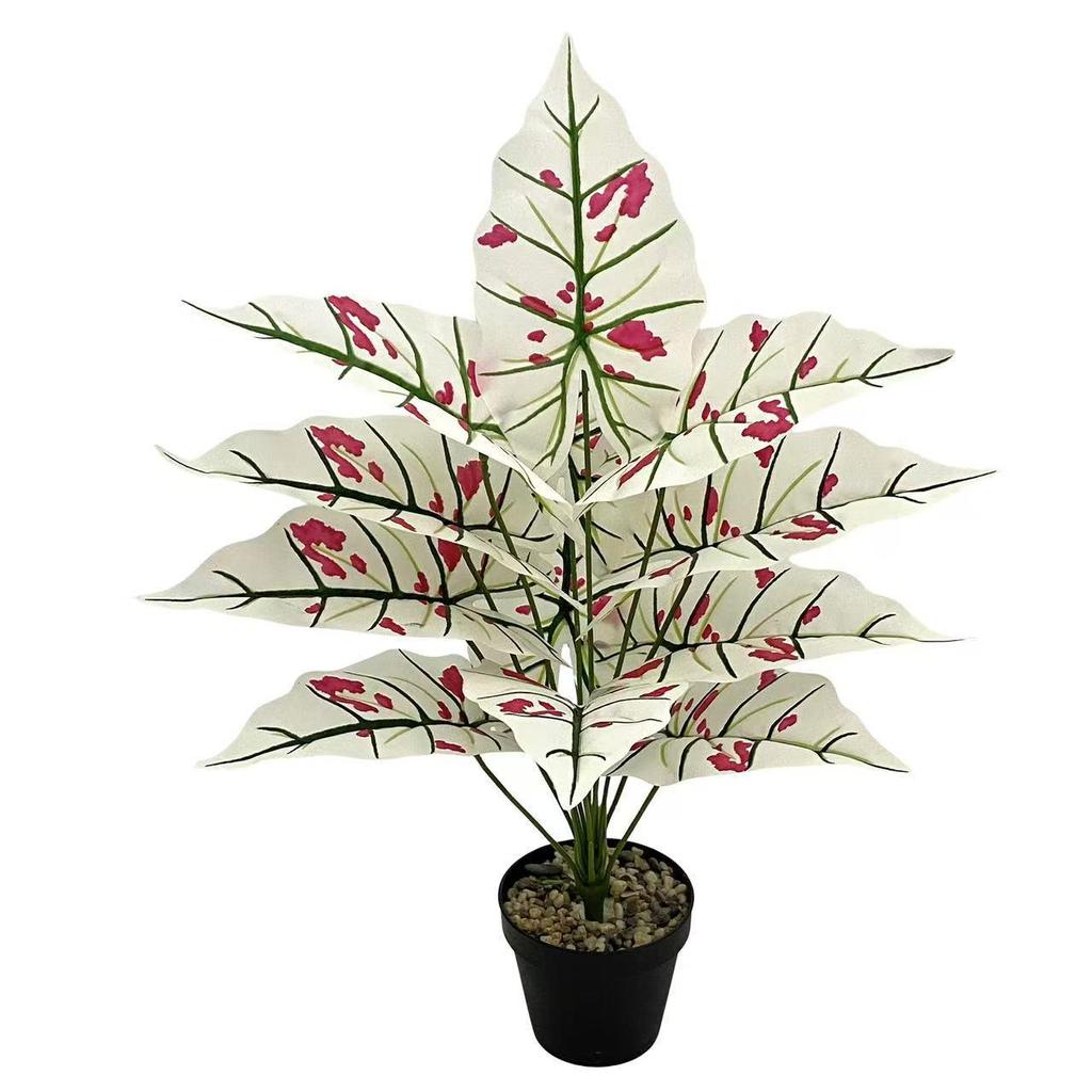 Nordic Style Taro Leaf Green Plant for Home Decor and Garden Landscaping