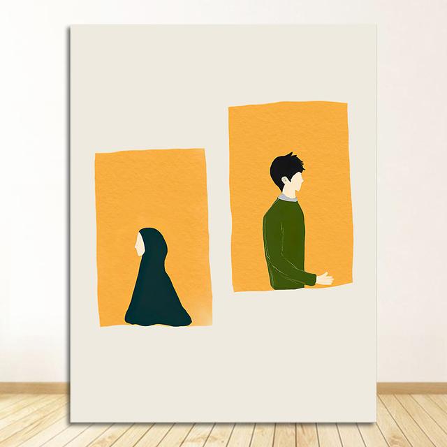 Nordic Posters and Prints Wall Art Canvas Painting Wall Pictures for Living Room Decor Abstract Feature Plant Vintage