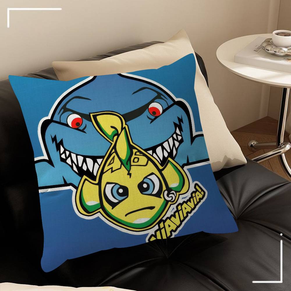 V-Valentino Moto Gp R-Rossi 46 Pillowcase toon Gift Cushion Cover Bedroom Home Sofa Chair Seat Decor pillow case