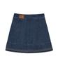 Hug Your Skin Denim Needlework Midi Skirt (Blue)