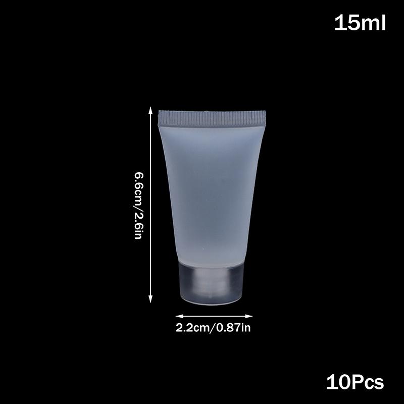 10Pcs Squeeze Lotion Container Refillable Bottle Travel Pack Empty Matte Clear Tube Cosmetic Cream Lotion Shampoo Bath Dispenser