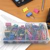 350-Piece Set of Colored Long Tail and Paper Clips for Document Organization