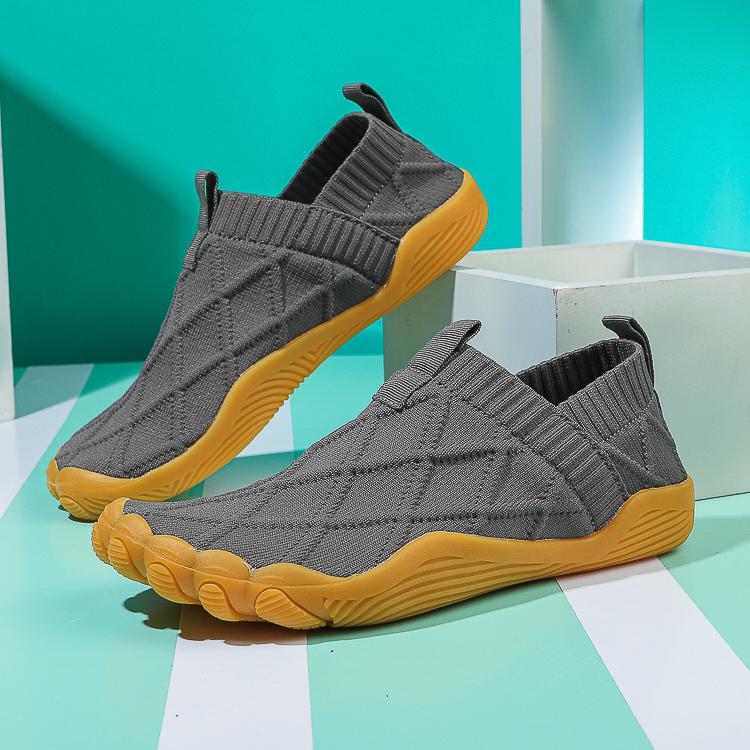 Plus Size Men'S Barefoot Sock Shoes Wide Toe Box Zero Drop Slip-On Breathable Five Finger Walking House Slippers Non Slip