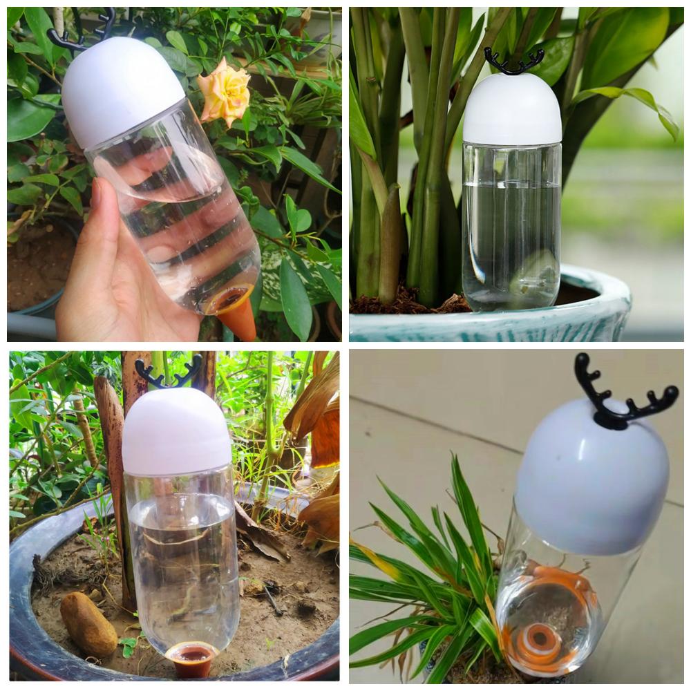 Plant Self-Watering Device 500ml Automatic Watering Transparent Plastic Plant Water Bulb Home Garden Drip Irrigation System Tool