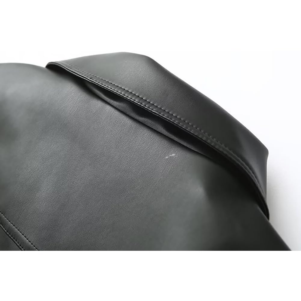 Kunstleder-Mantel mit Schmetterlingsdruck und Stilvoller Street Casual Kaltes Wetter und Schwarz [cnstone] Damenjacke, Lockerer Reißverschluss, Oberbekleidung,