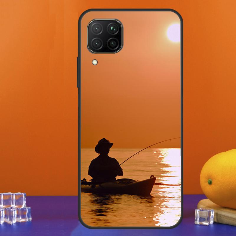 Barschfischen See Sonnenuntergang Angler Für Huawei Nova 7i 8i 11i 12i 12s 9 10 SE Y91 Y90 Y60 Y70 Y72 Y61 P30 P40 Lite P60 Pro Hülle