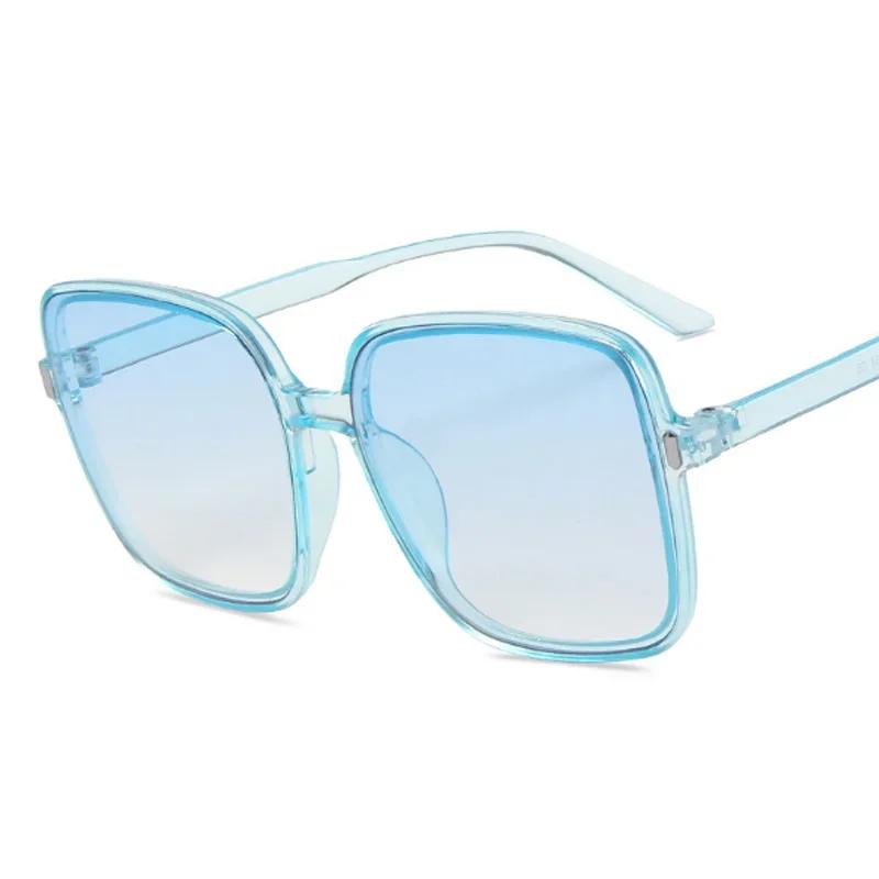 Designer Square Sunglasses Woman Retro Vintage Gradient Sun Glasses Female Clear Lens Hombre