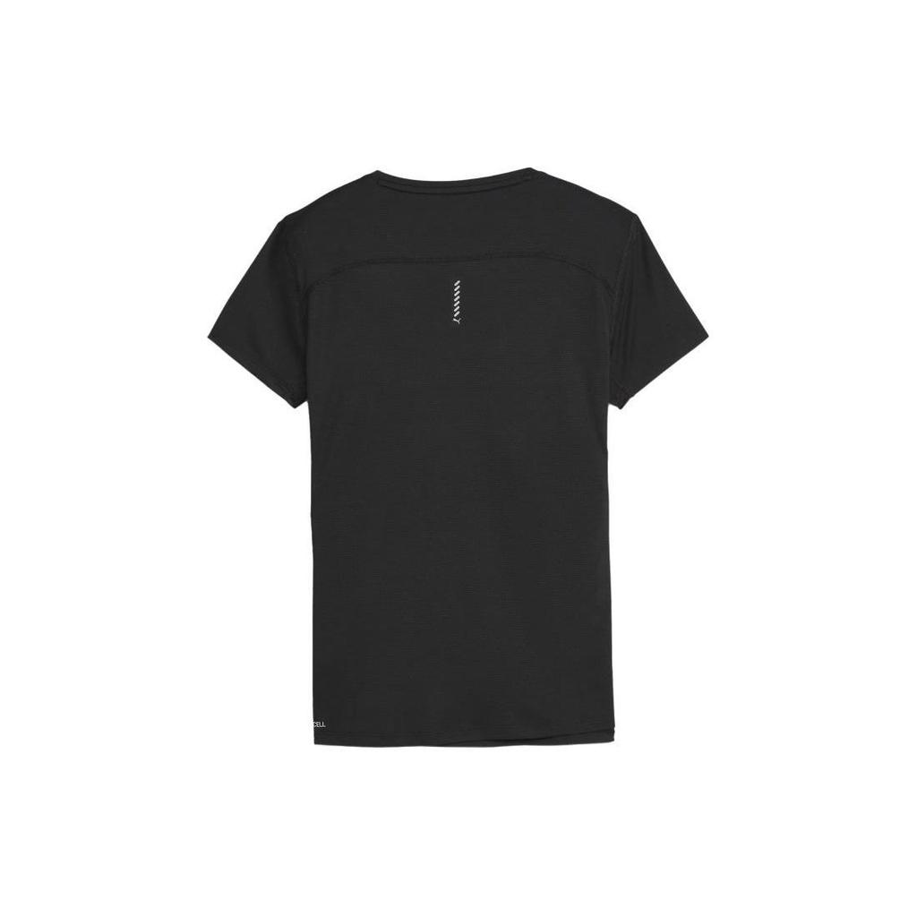Puma Run Favorites Velocity Tee Solid Color Casual Breathable Round Neck Short Sleeve T-Shirt Women Tops Black 525463-01