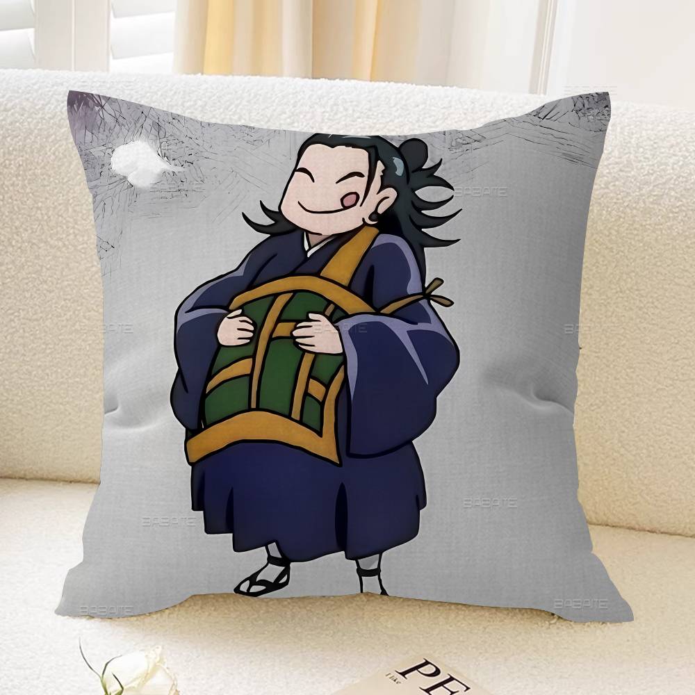 Cartoon Figure Suguru Geto Lucky Dragon Pillow Cover Sofa Cushion Cover Home Room Decoration Children Gift