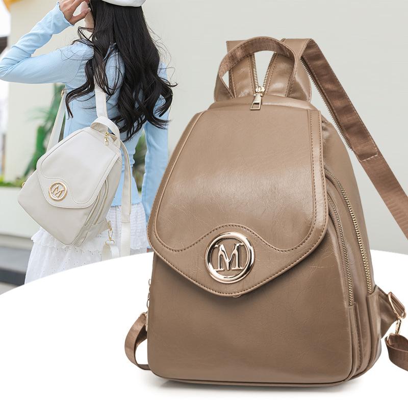 Plecak Wielofunkcyjny Colorblock Damski Mały Plecak z Zamkiem