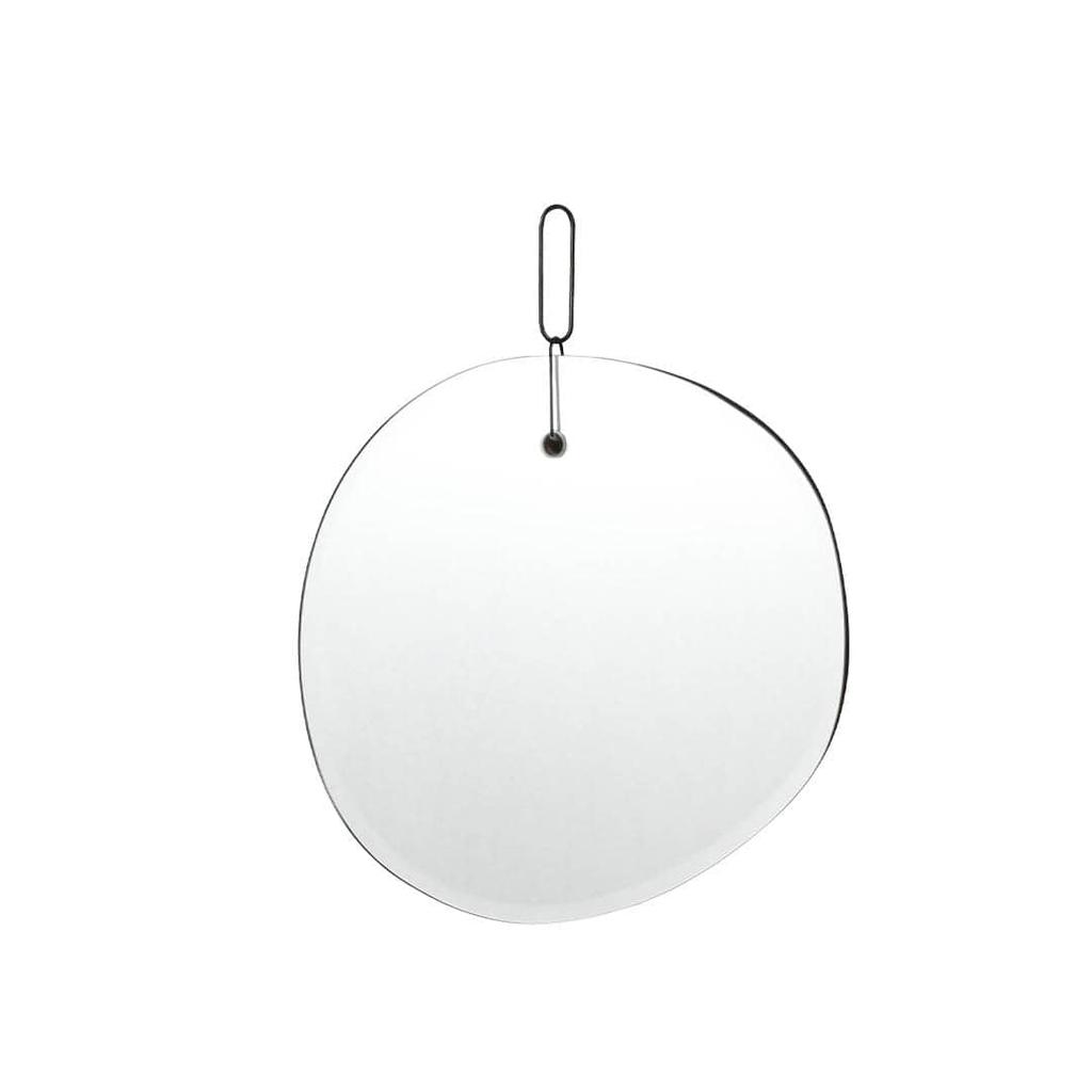 Dulton HANGING MIRROR FLOATING CLOUD OVAL Wall Mounted Hanging Mirror Suspended Glass Wire Hook Height 24cm Width Depth 1cm RN-0817 26.5cm