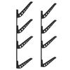 Suporte de Parede para Prancha de Surf, Rack de Prancha de Surf Horizontal de 4 Níveis para Armazenamento e Exibição, Organizador de Suporte de Prancha de Metal com Altura Ajustável, Suporte de Prancha de Surf para