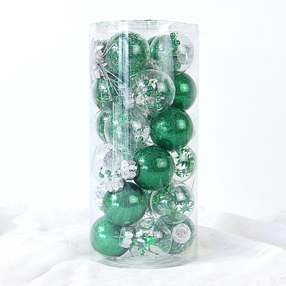 

Hanging Christmas Ball Hanging Ball Tree 6cm Ball Decoration Glitter Glitter Ball Xmas Xmas Tree Decoration 24pc 24pc 6cm зелений