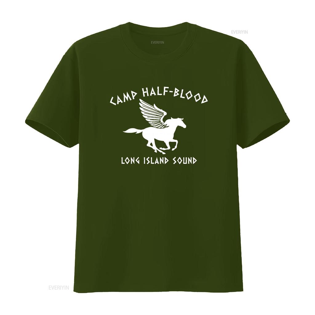 T-shirt Camp Halfblood Demi-Sang Déguisement Halloween Percy Jackson Chroniques de Jupiter Branches Détroit de Long Island Ailé vintage