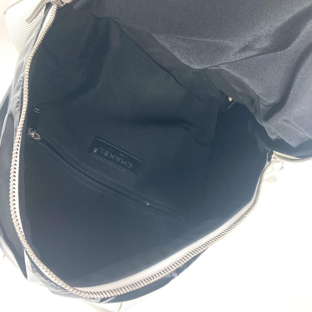 CHANEL LA PAUSA Bag Backpack Bicolor Backpack PVC Black/White