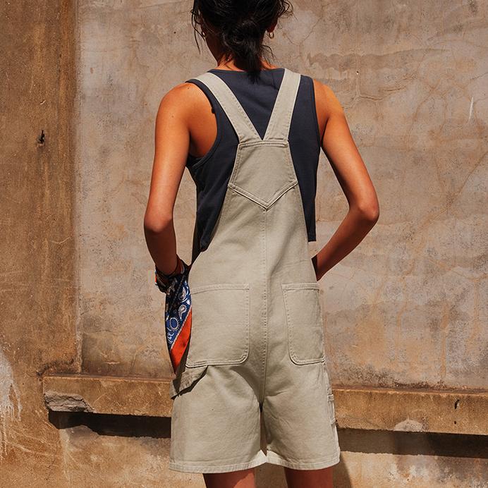 Vans Woven Fashion Soft Casual Cargo Shorts Women Shorts Gray-Green VN000NMVZUJ