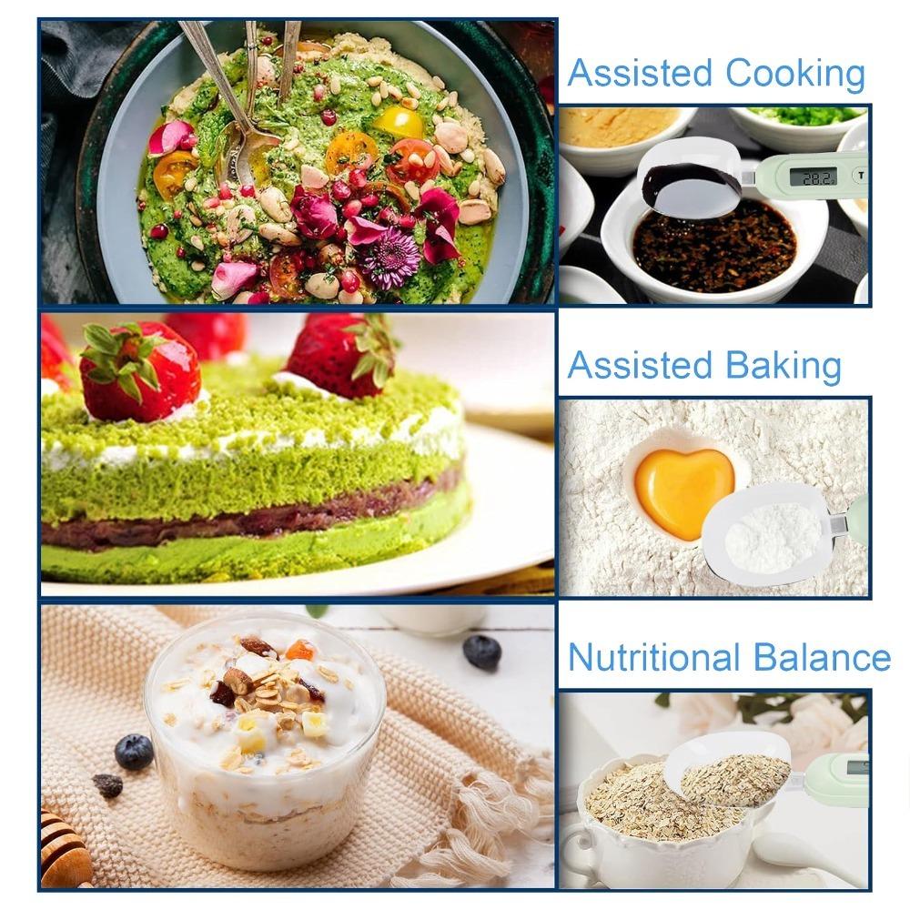 ABS Electronic Food Scale Beige Light Green Electronic Spoon Scale Kitchen Baking светло-зеленый