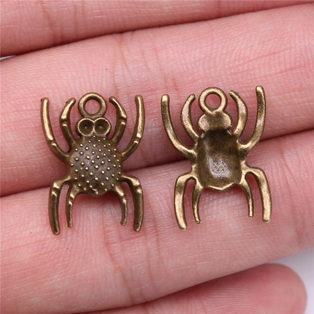 10pcs Spider Charms For Halloween Jewelry Making Halloween Decoration Handmade Craft Accessories