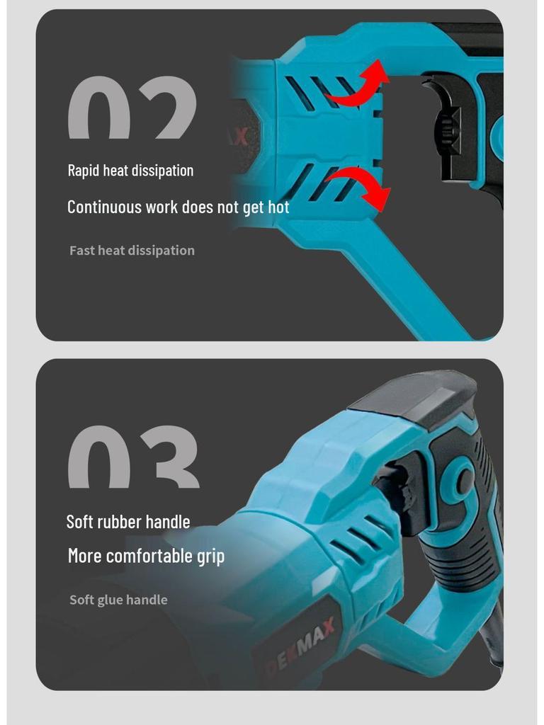 High-Power German Electric Handheld Reciprocating Saw for Cutting Metal & Wood