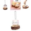 Adorable Cat Plush Doll Keychain Wedding Gift Short Hair Stuffed Animal 10cm