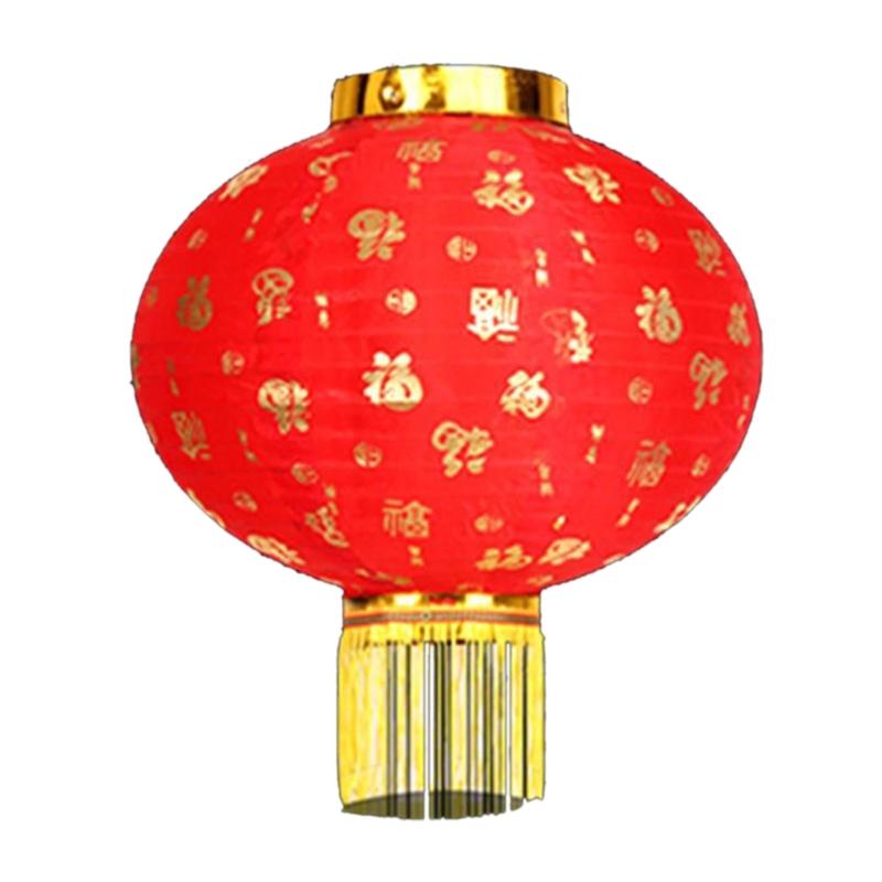 Chinese Lantern Decoration for Chinese New Year Spring Festival Wedding Cloth Hanging Lanterns Lamp Festival Celebration M