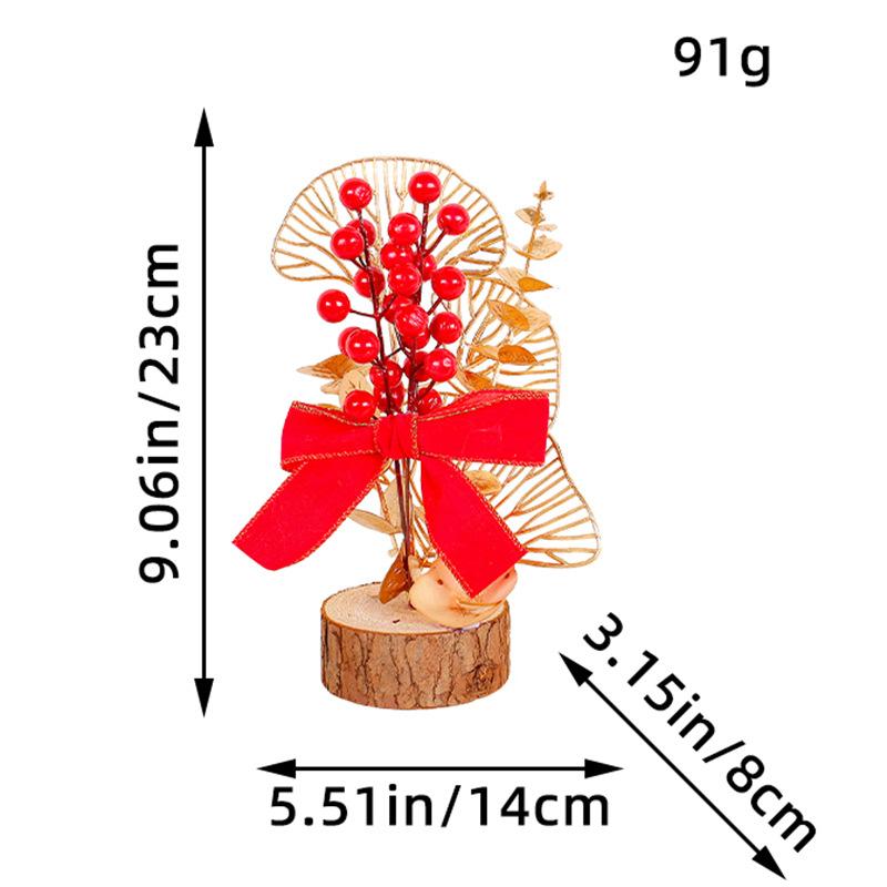 

Новогодние украшения года Тигра, елочные игрушки, подарки на новоселье, подарки на рабочий стол с красными фруктами на Праздник Весны