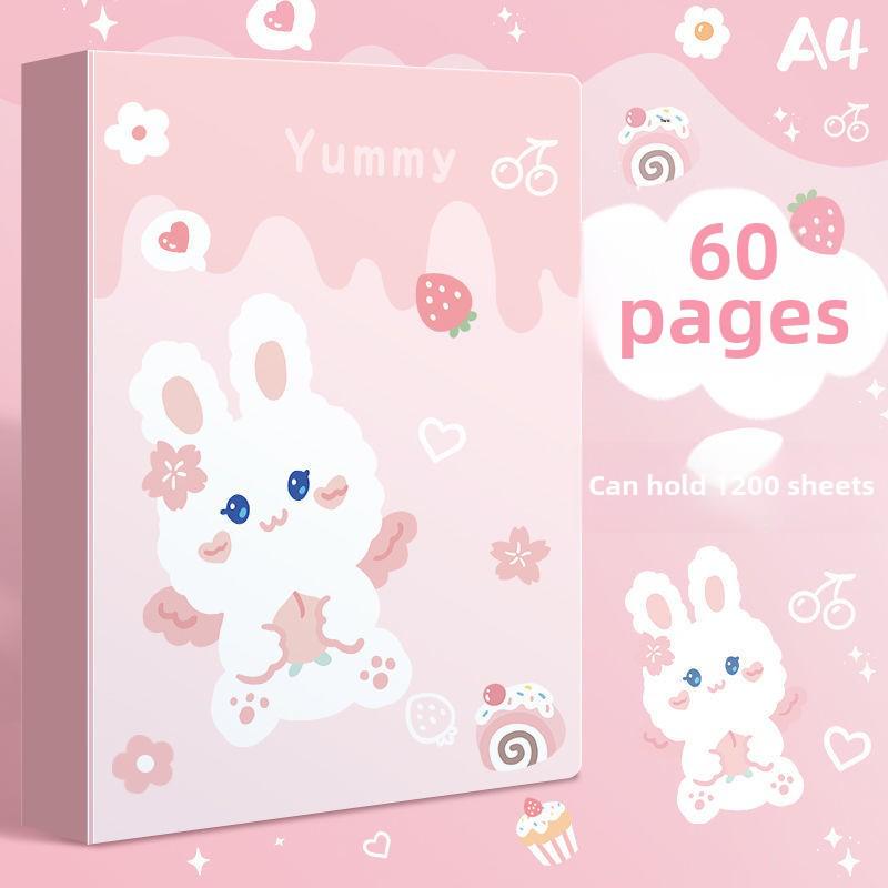 Spanish Bi Rabbit A4 Cartoon 80-Page Student & Office File Folder