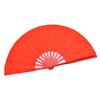 Tai Chi Martial Arts Kung Fu Bamboo Silk Dance Pratice Training Performance Fan (Red Rib)