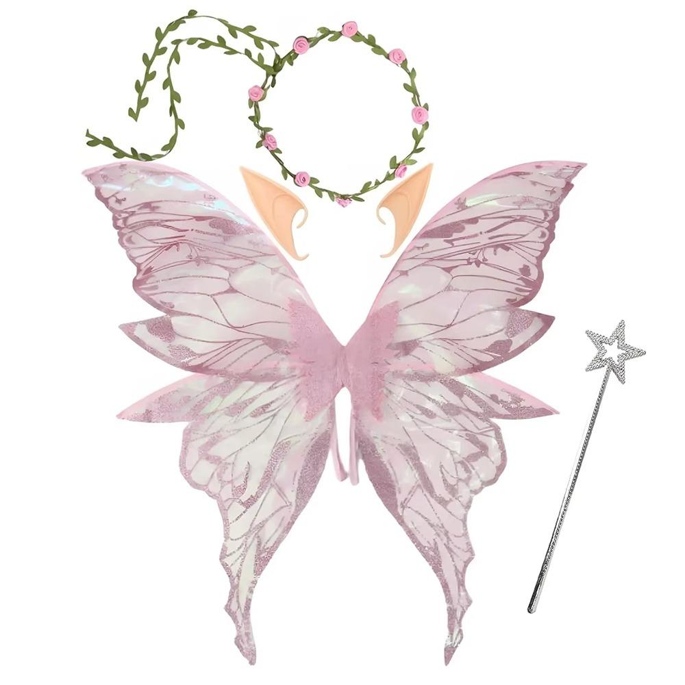 Fluttering Wings Fairy Butterfly Wings Creative Dress Up Wings Set Elf Wings Costume  Photo Prop