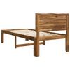 Single Bed Frame with Headboard ROSTOCK Natural 90 x 190 cm