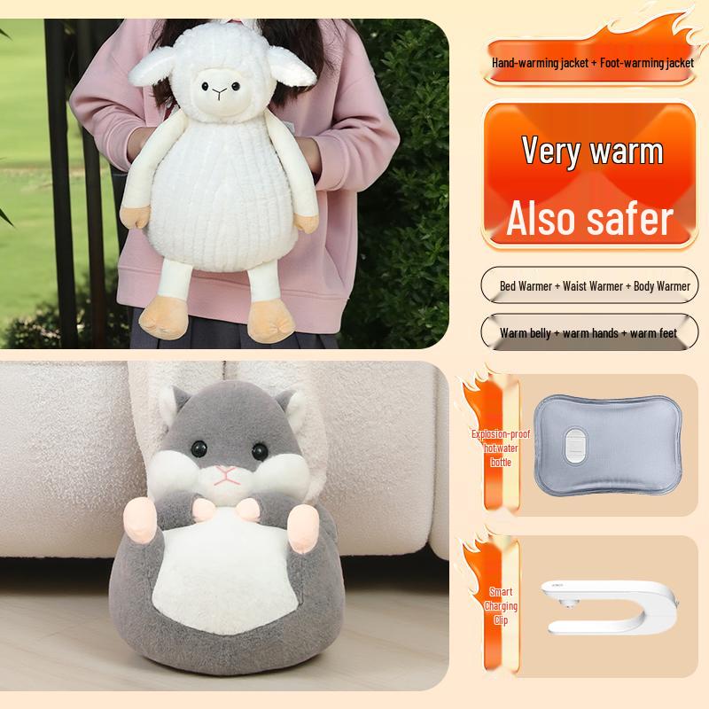 Electric Explosion-Proof Hot Water Bottle: Hand and Foot Warmer for Girls' Bed
