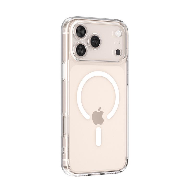 17Pro Max Transparent Magnetic Full Coverage Protective Case