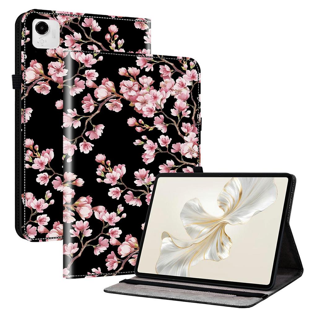 Für Honor Pad X9a Lederhülle mit Musterdruck Ständer Tablet-Hülle mit Kartenfächern