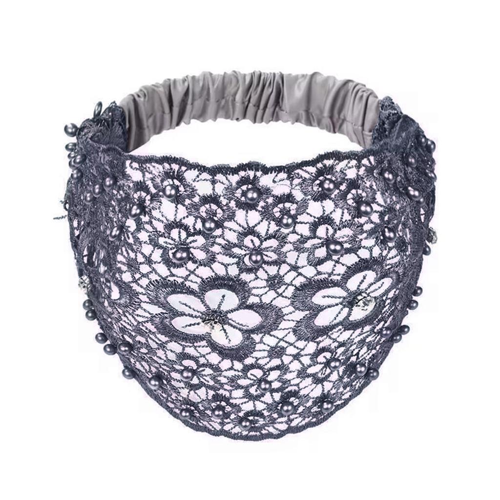 Hollowed Beaded Hairband for Women French Half Hat Hairhoop Elegant Evening Dress Headband Formal Party Head Accessories