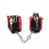Leather Sponge Handcuffs For Sex Ankle Cuffs Bondage With Chain Lock Restraints Sex Toys for Couple Adult Games Bdsm Bondage Set