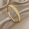 Greatera PLated Gold Cubic Zircon Filled Women's Bangle Light Luxury Serpentine Shape Bracelet European American Best-selling
