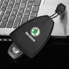 1Pcs Car Key Protection Shell Bag Car Key Case Cover Car Keychain For Skoda Octavia MK2 MK3 2 3 A7 Fabia Karoq Kodiaq Superb Rapid Kamiq